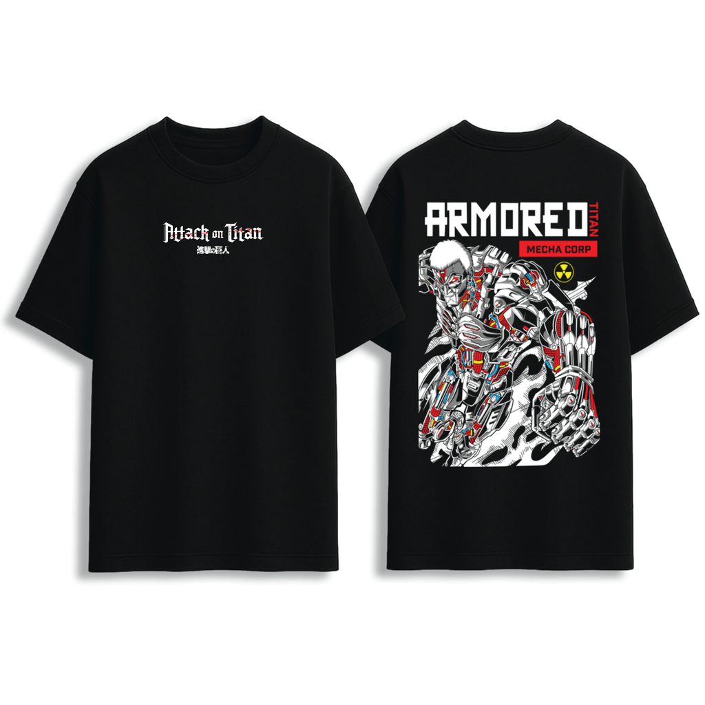 Attack on Titan Armored Titan Oversized T-Shirt – Black