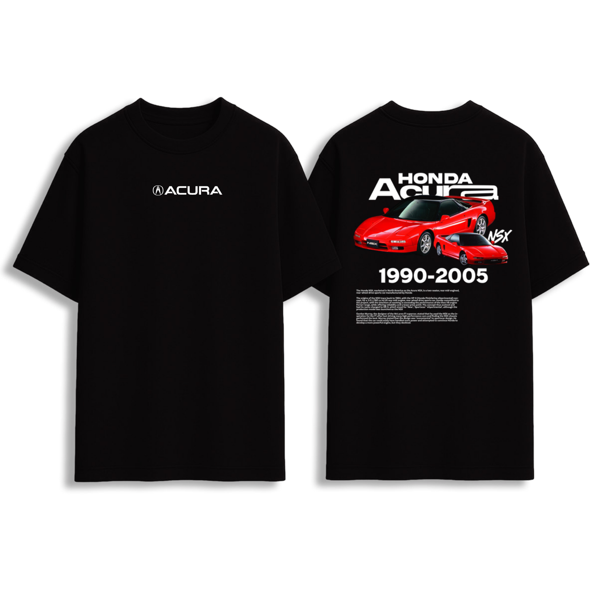 Acura NSX 1990-2005 Heritage Graphic Oversized T-Shirt