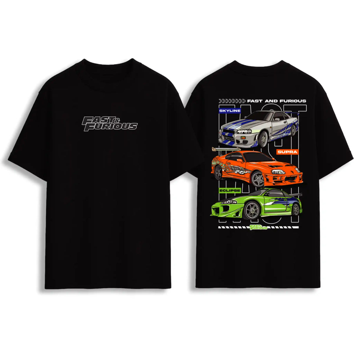 Fast & Furious Car Graphics Oversize T-Shirt