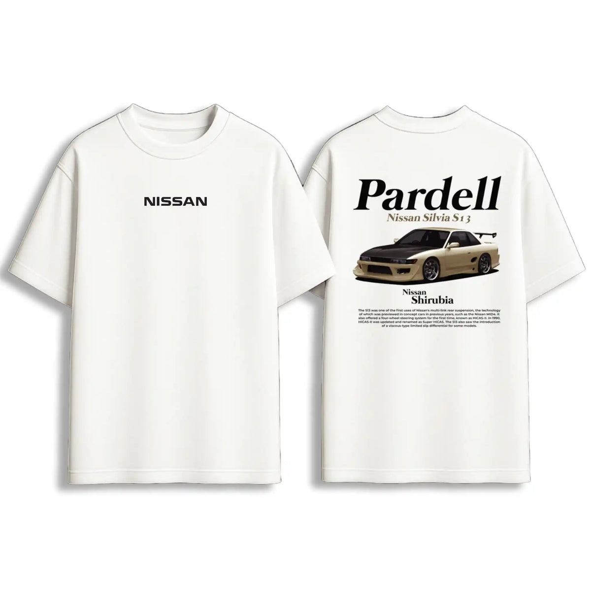 Nissan Silvia S13 Pardell Car Graphic Oversize T-Shirt