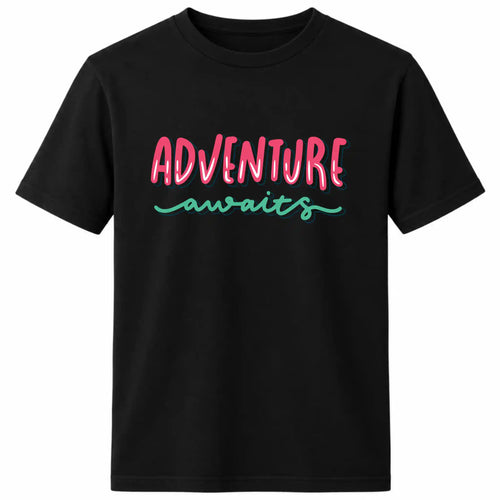 Adventure Awaits Typography Graphic Regular Fit T-Shirt