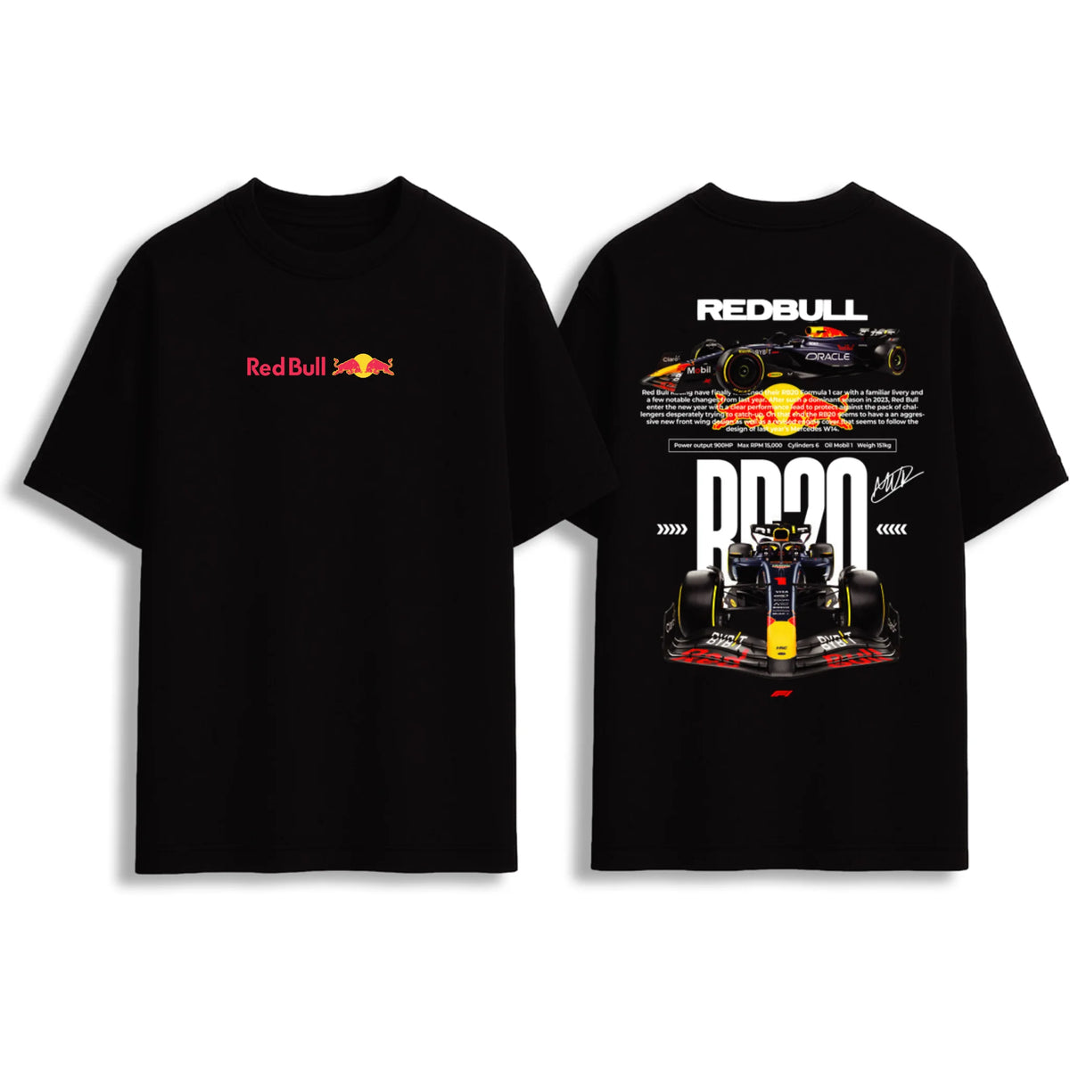 Red Bull Formula 1 graphic oversize T-shirt black